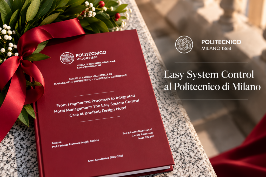 Easy System Control na Politecnico di Milano: Diplomová práca analyzuje jeho výsledky v hotelovom manažmente